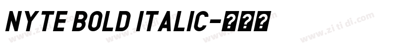 nyte bold italic字体转换